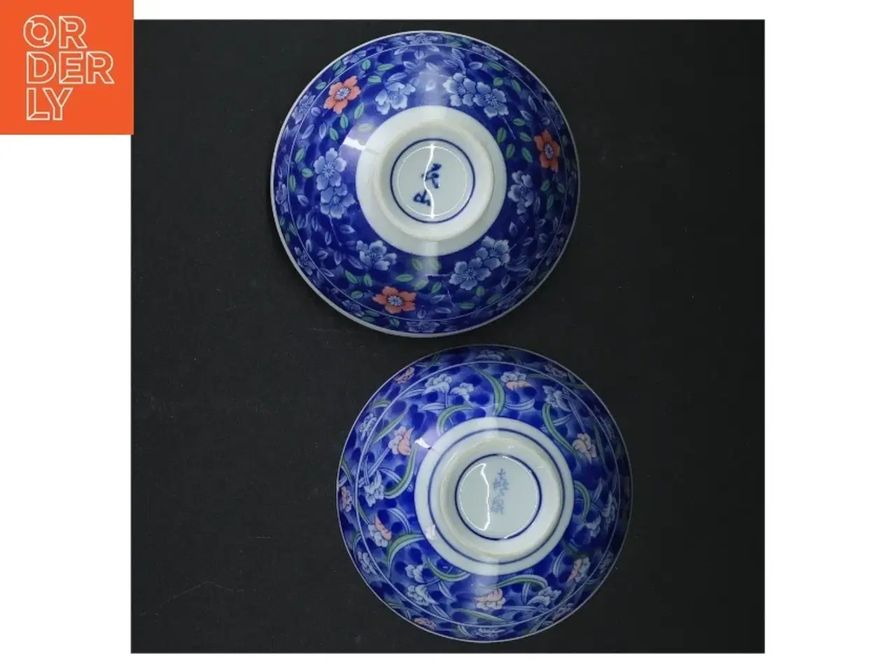 Billede 4 - Porcelænsskåle med blomstermønster (str. Ø 12 cm)