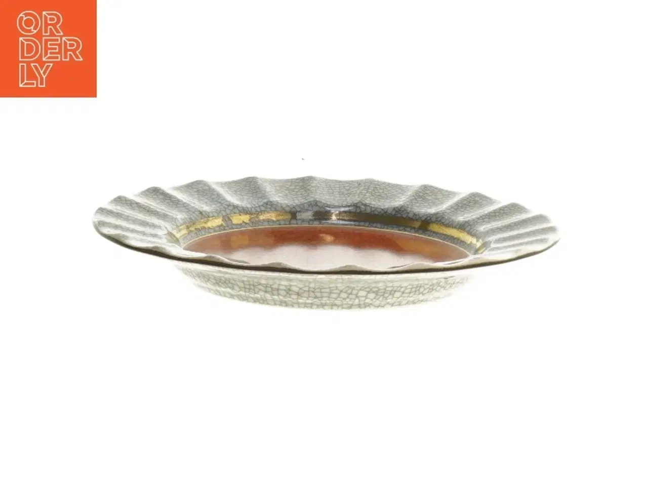 Billede 1 - Crackle glaseret keramikfad fra Royal Copenhagen (str. Ø. 17 cm)