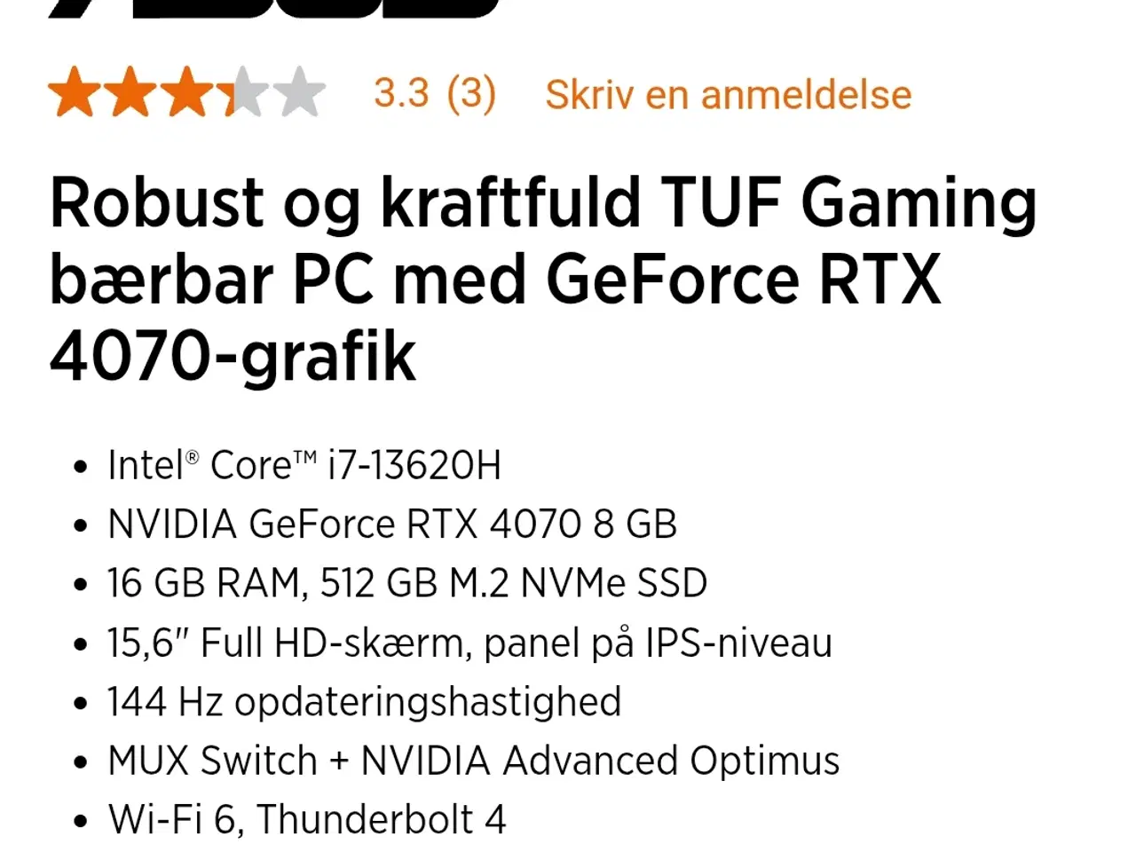 Billede 2 - ASUS TUF pc bærbar 