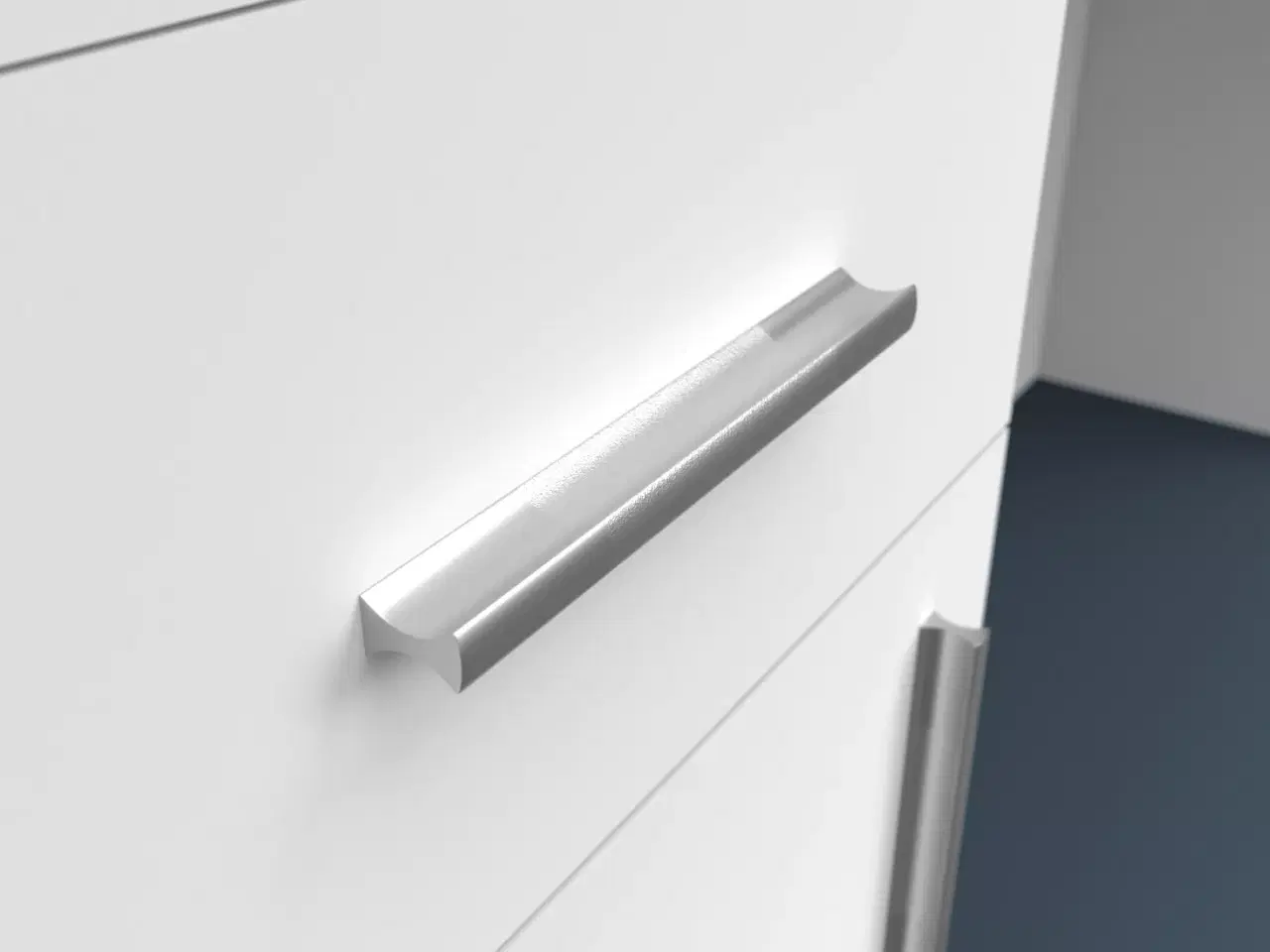 Billede 4 - Receptionsdisk,hvid-sort, med LED-belysning