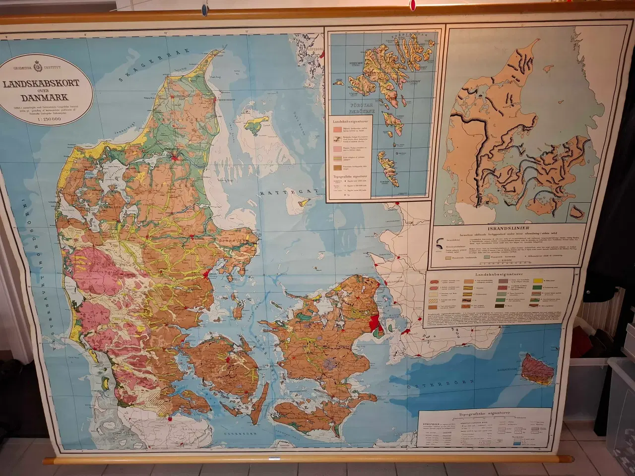 Billede 1 - Gl vægkort 