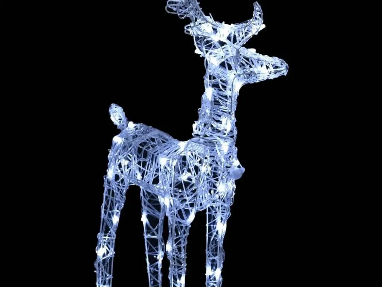 Billede 4 - Rensdyr og kane juledekoration 400 LED'er akryl