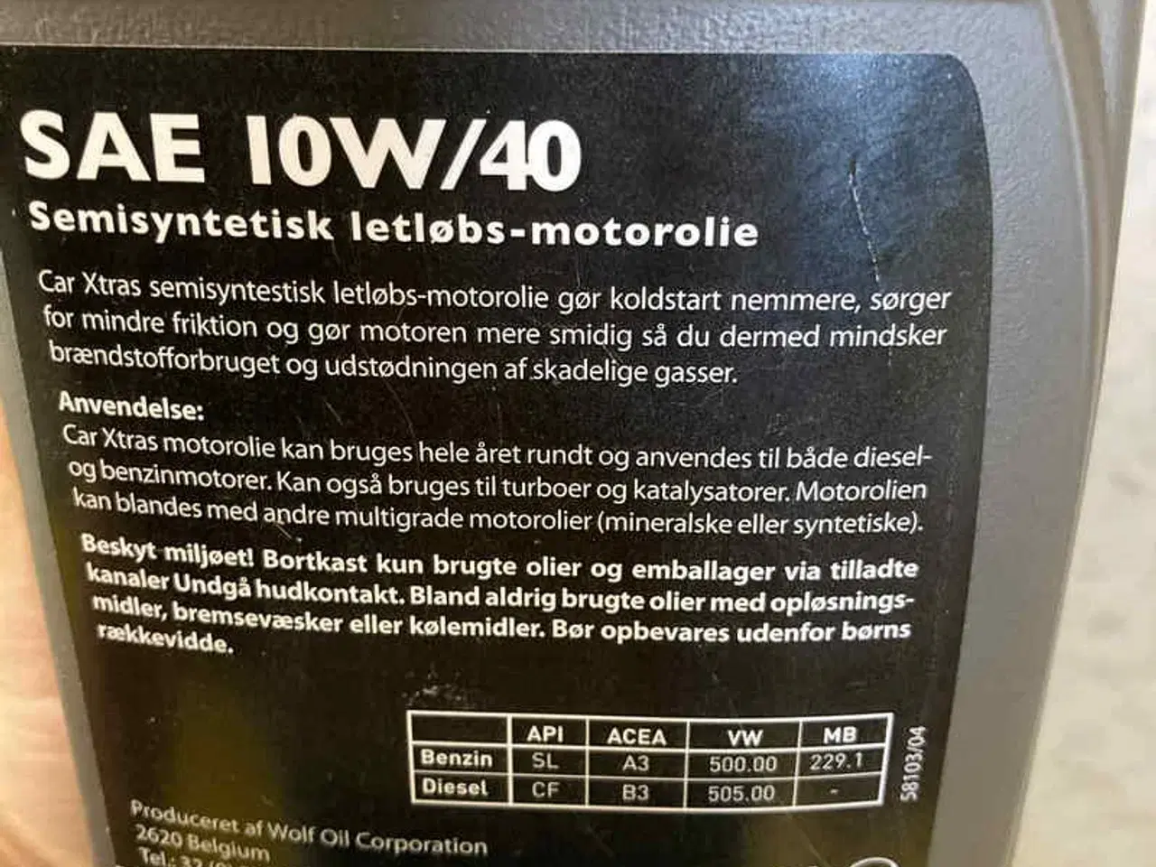 Billede 2 - Motorolie 10W/40 10 dunke a 1 ltr