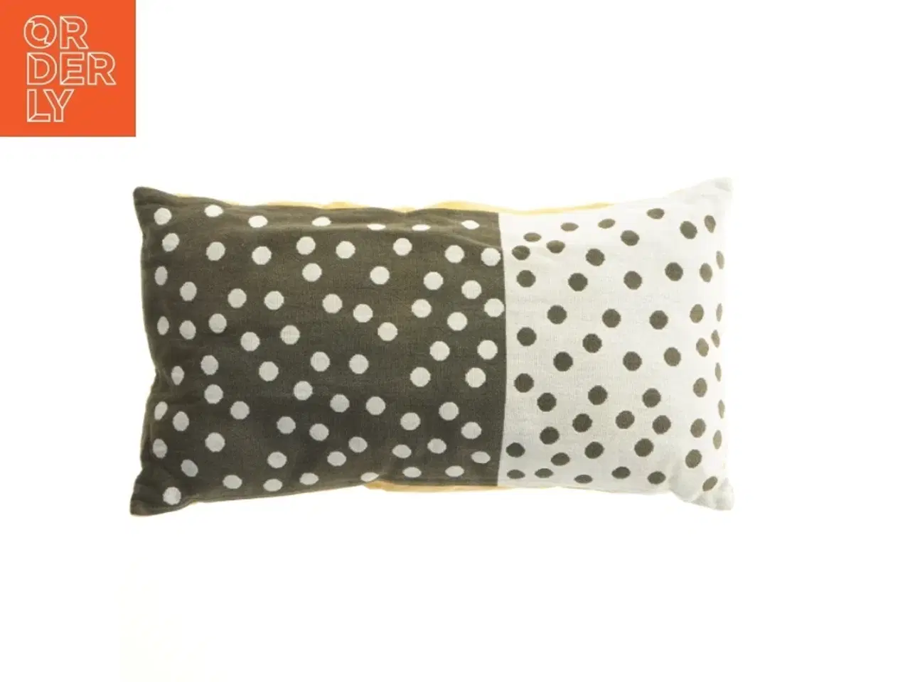 Billede 1 - Polkaprikket pyntepude (str. 47x26 cm)