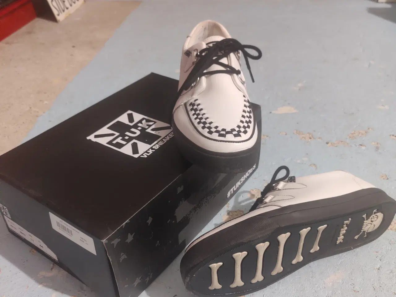 Billede 1 - T.U.K. Creeper Sneaker White Leather