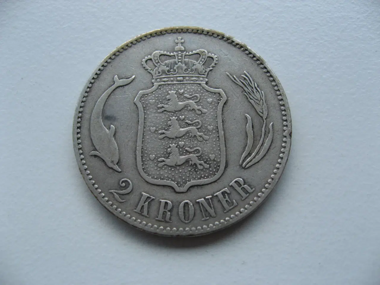 Billede 4 - Pæne delfin sølv 2 kr 1875 Eller 1876, Pr Stk