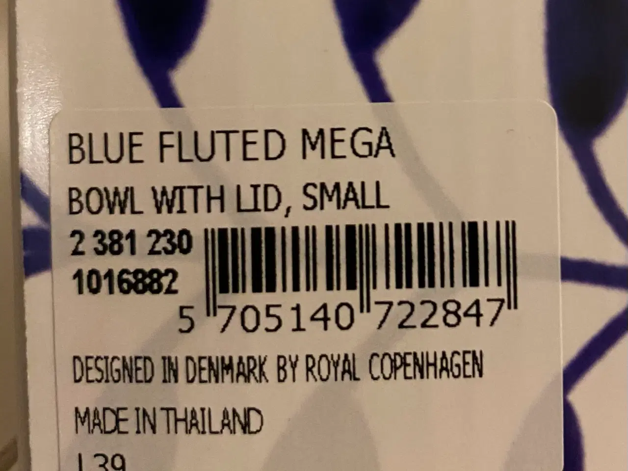 Billede 3 - Mega Mussel (Blue Fluted Mega) lille skål med låg