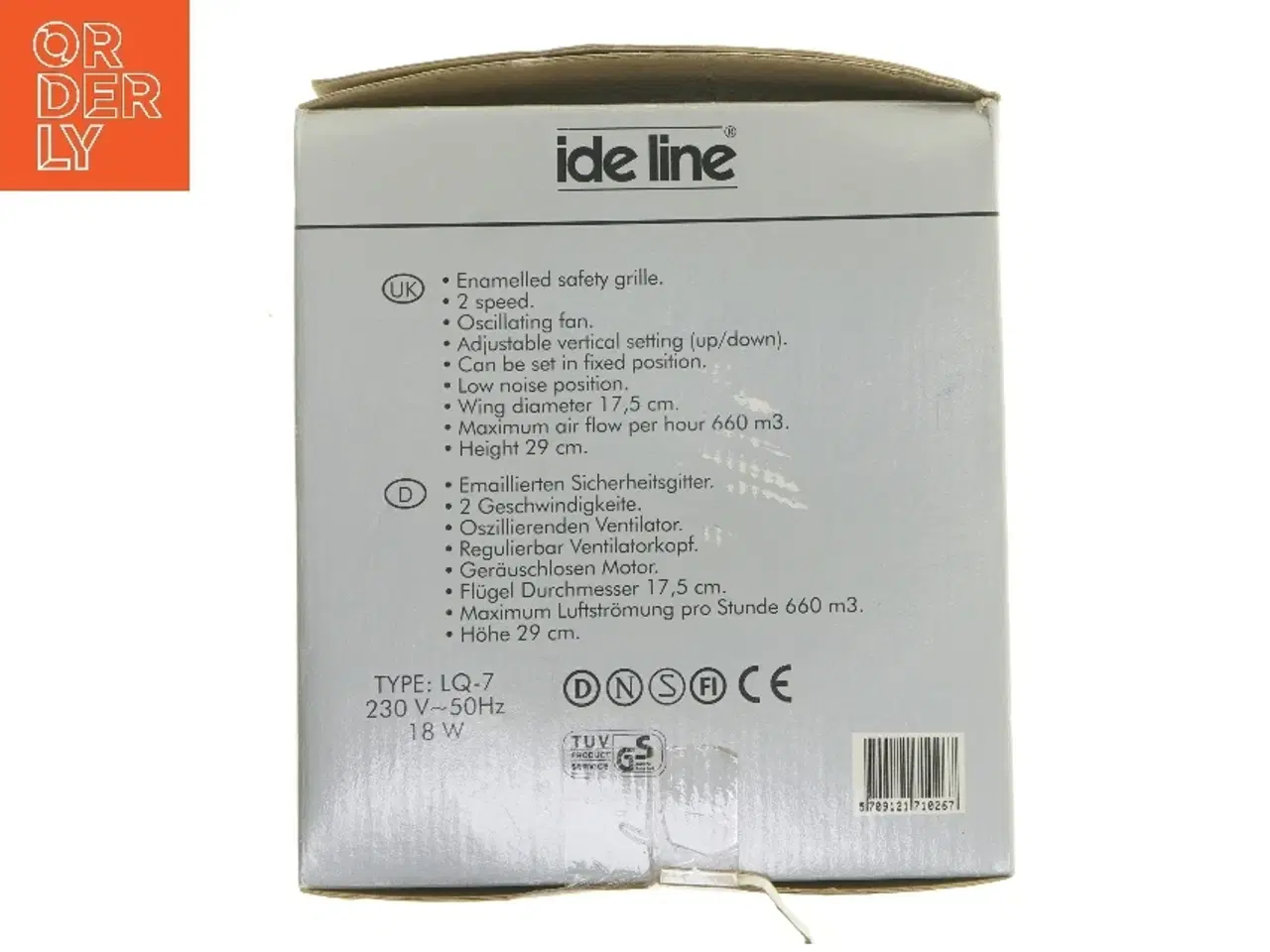 Billede 5 - Bordventilator 21 cm fra Ide Line (str. Ø 21 cm)