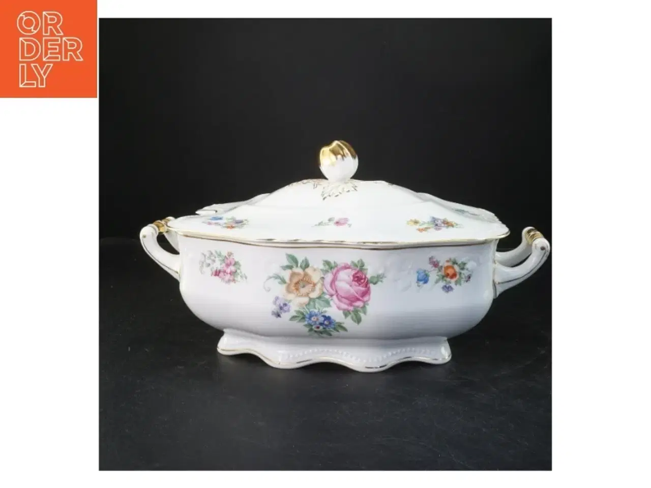 Billede 1 - Pyntet suppegryde med låg (str. 37x20x20 cm)