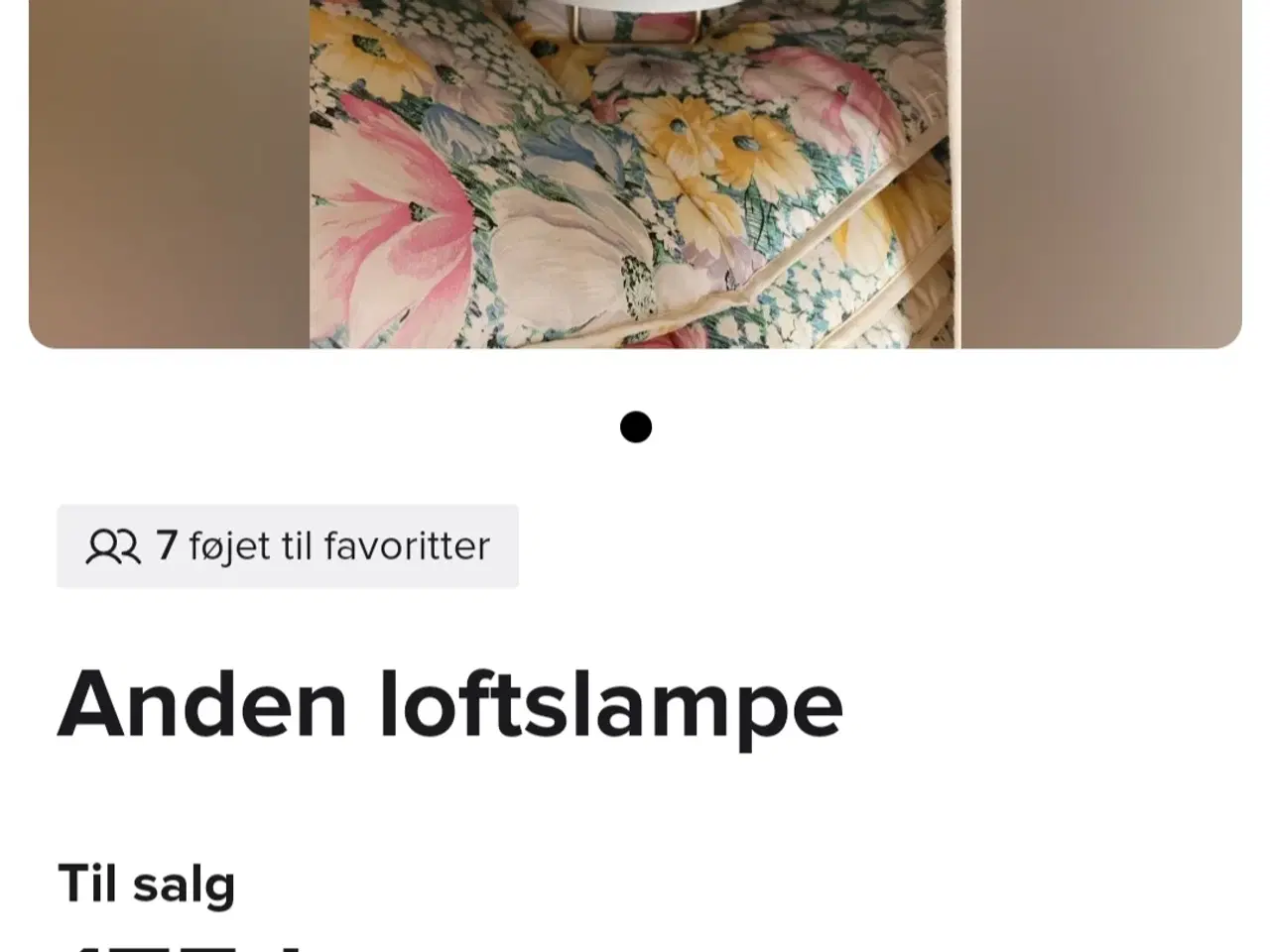 Billede 1 - Ældre & Antik loftslampe