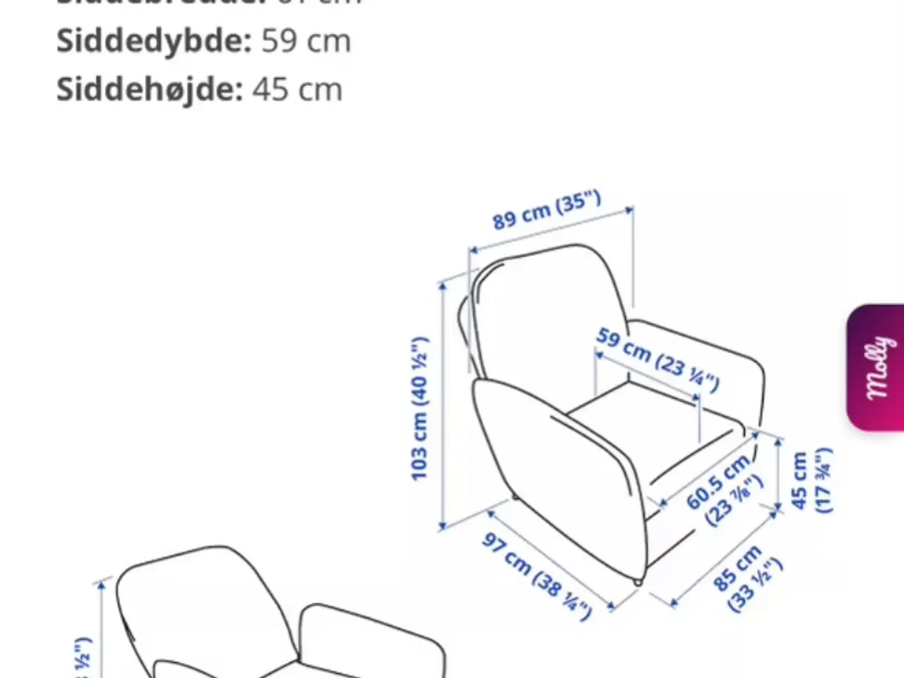 Billede 3 - Lænestol 