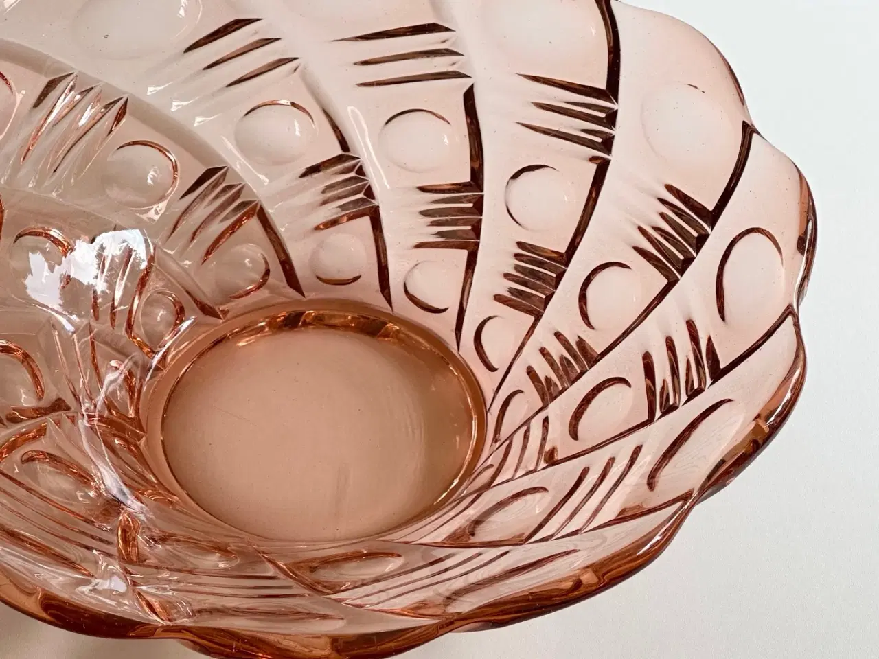 Billede 3 - Rosa glasskål