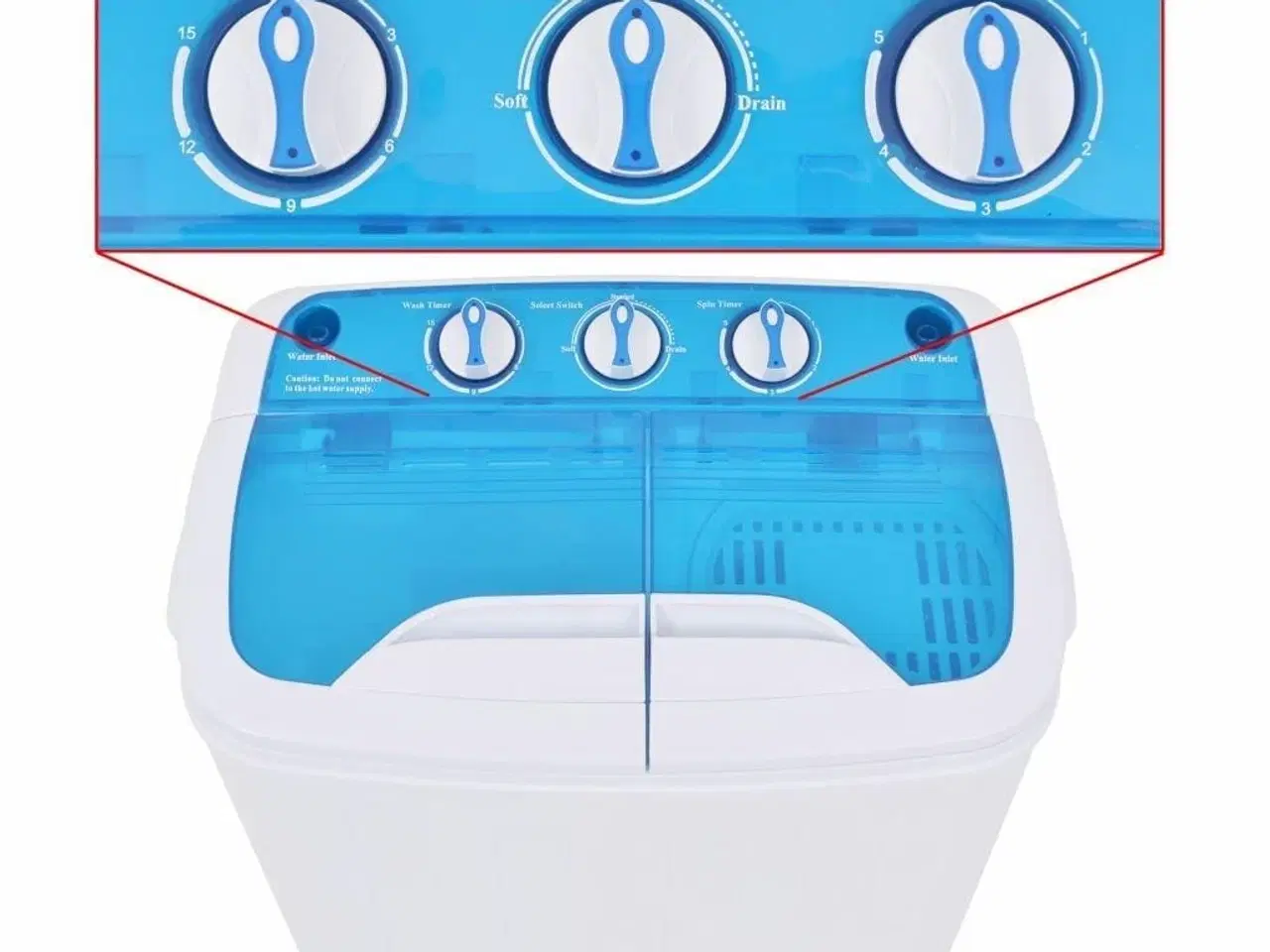 Billede 4 - Mini-vaskemaskine dobbelttromle 5,6 kg