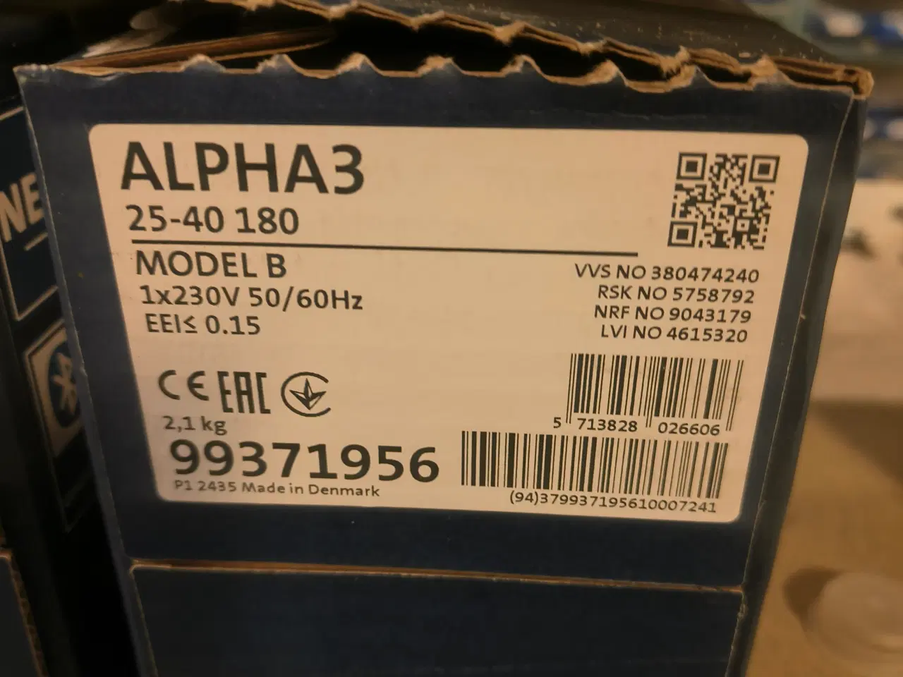 Billede 2 - Grundfos Alpha 3 25 40 180