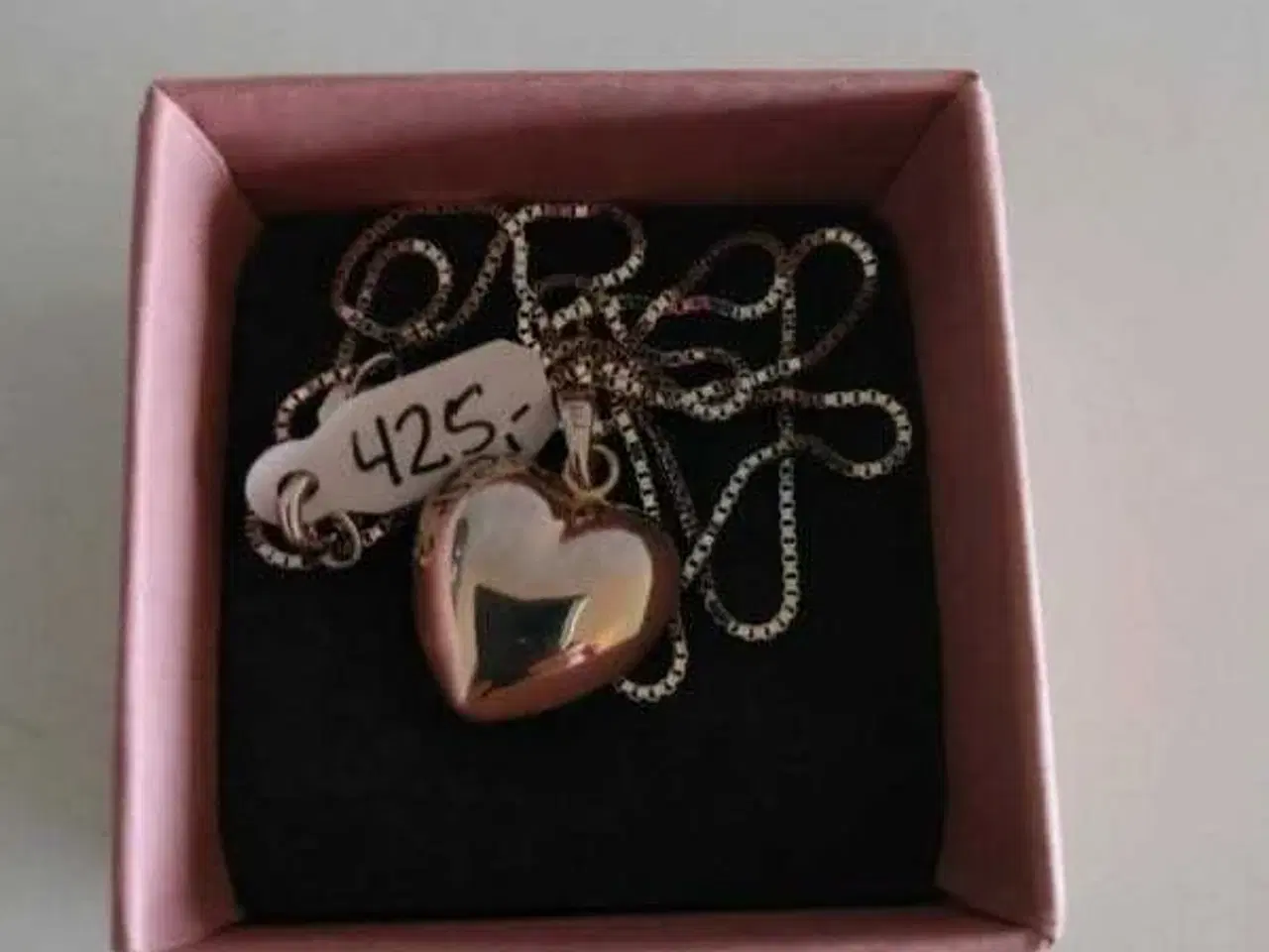 Billede 3 - Ny/ubrugt hjerte vedhæng+ 50 cm kæde i 925 sterlin