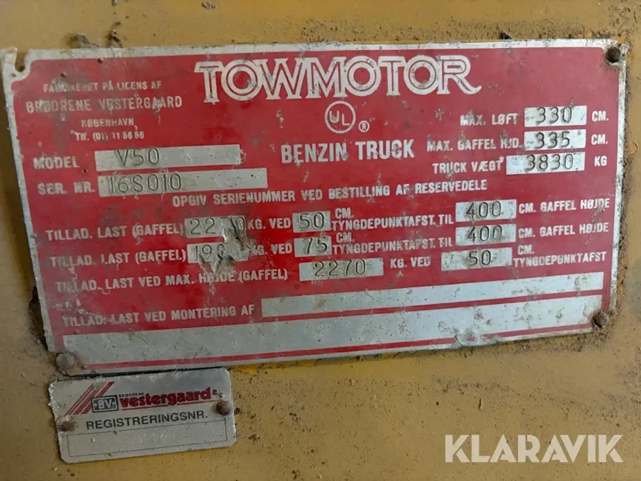 Billede 6 - Truck Towmotor V50 gas 2270 kilo