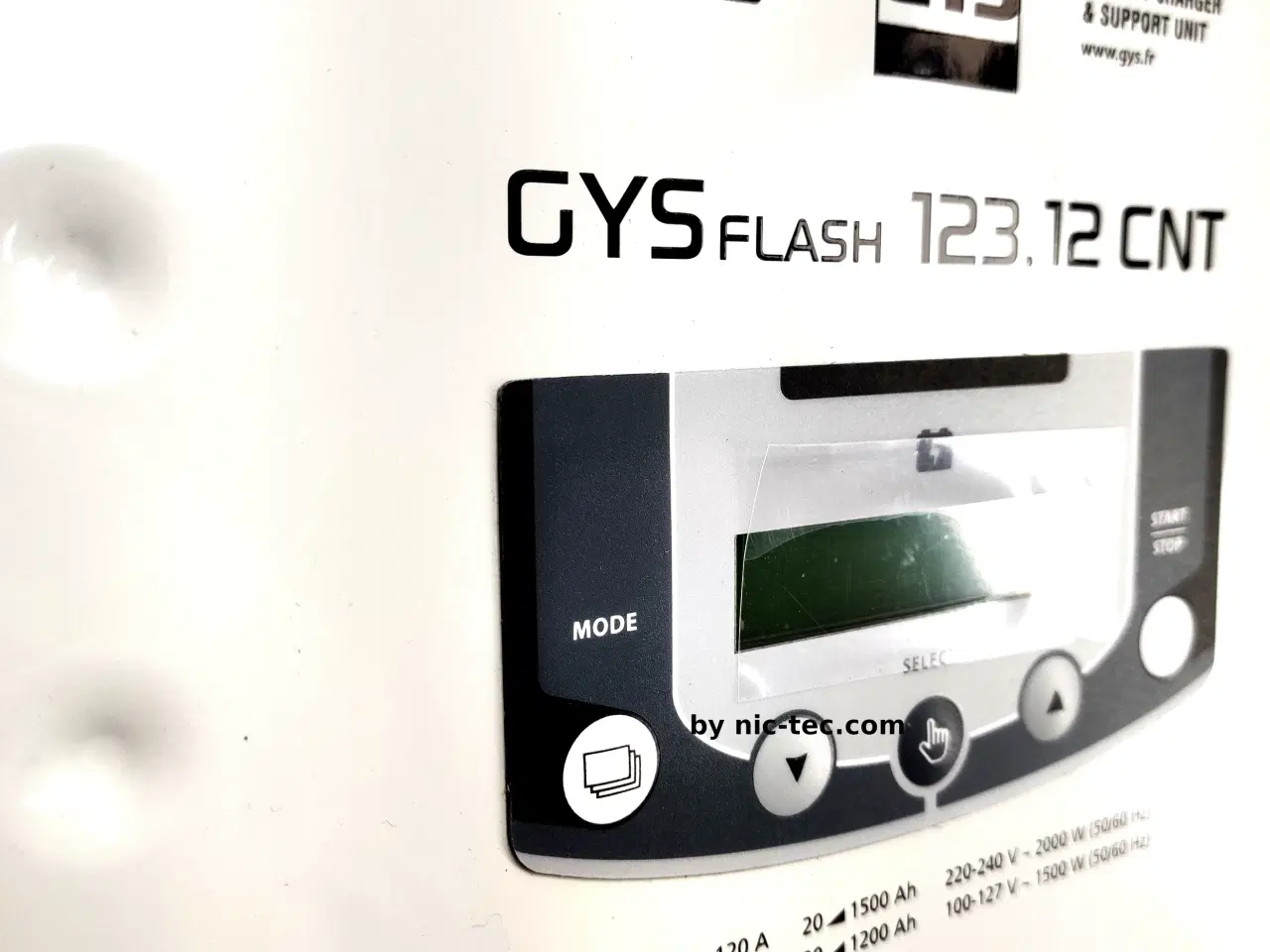 Billede 4 - Ladeapparat til Bilbatteri 12V - 120A! GYSFlash 123.12 CNT Vægophængt Super Pro med 5 Meter lange kabler!