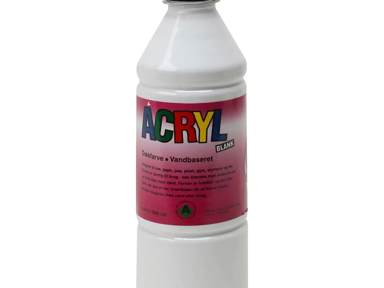 Billede 1 - Akrylmaling, hvid, 500ml/ 1 fl.