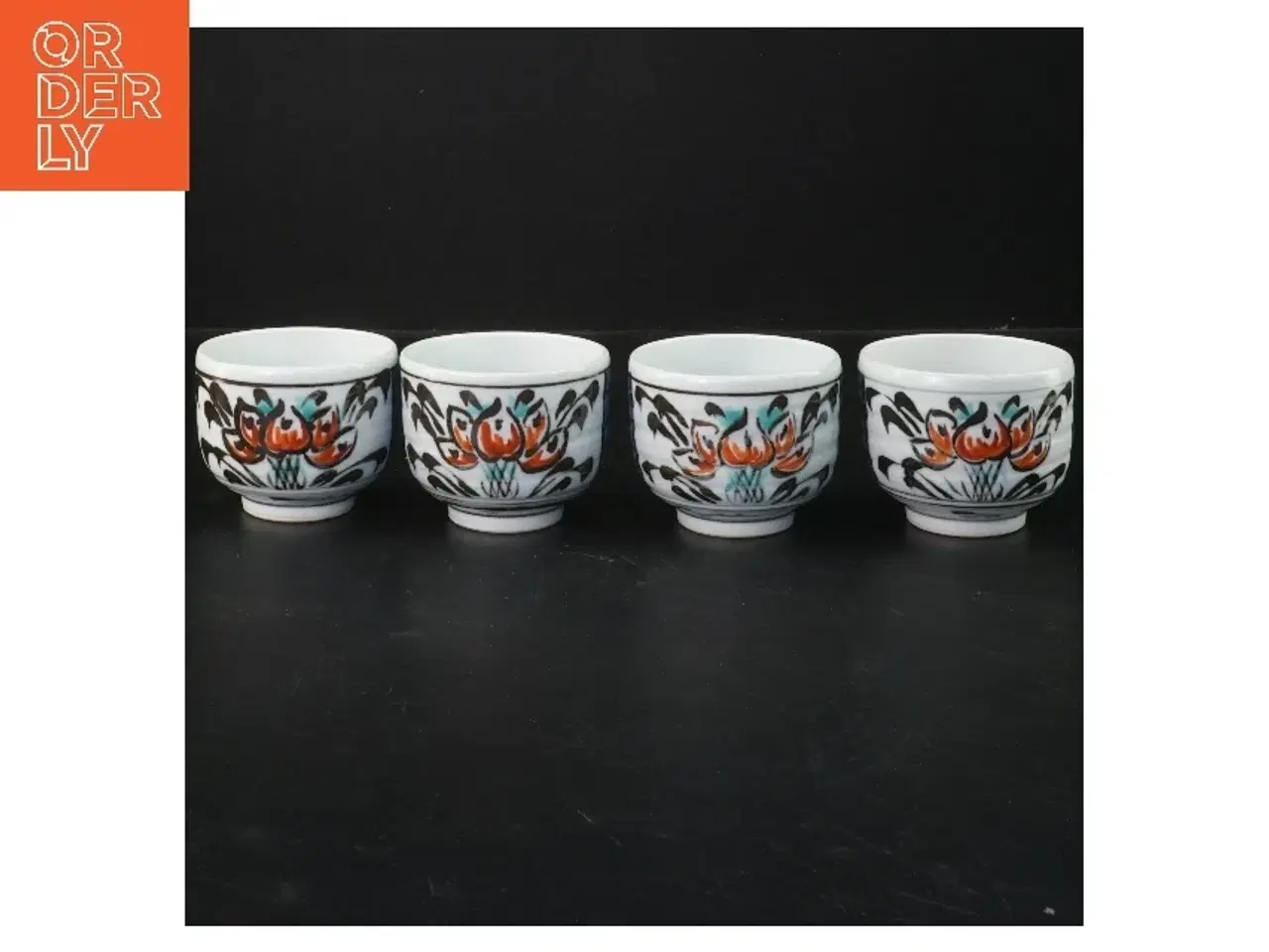 Billede 1 - Japanske sake kopper (4 styk, 7,5x6,5 cm)