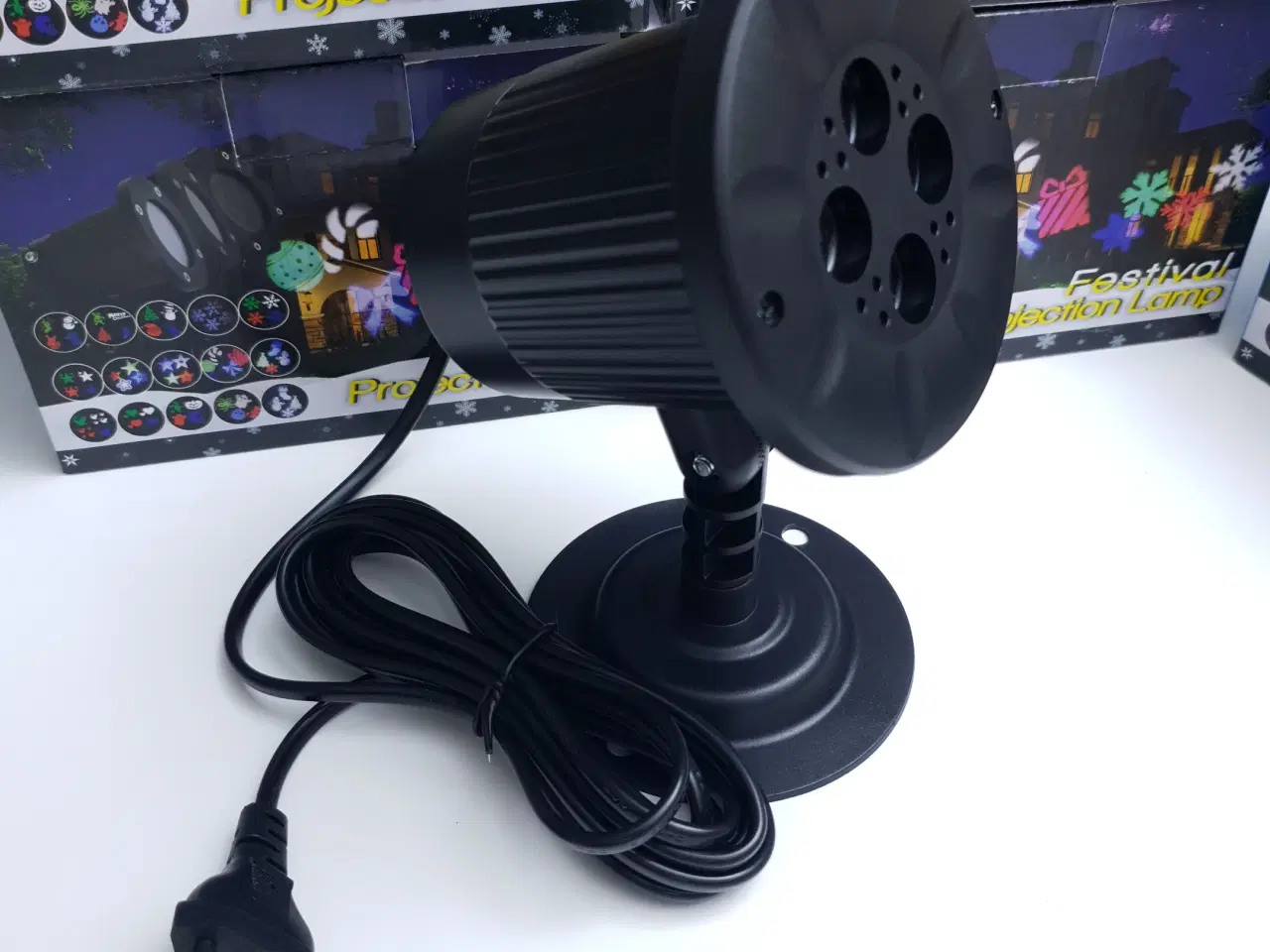 Billede 6 - NY! Udendørs Roterende HVID Snefnug Projektor