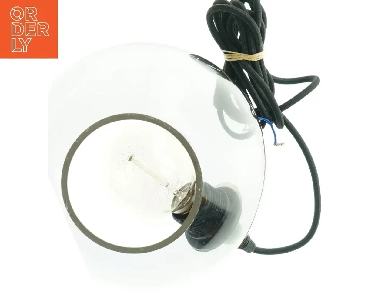 Billede 1 - Glaskugle pendellampe (str. Ø. 20 cm)