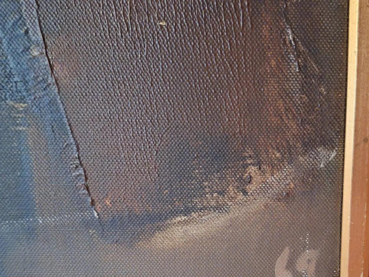 Billede 4 - Abstrakt oliemaleri i mørke farver