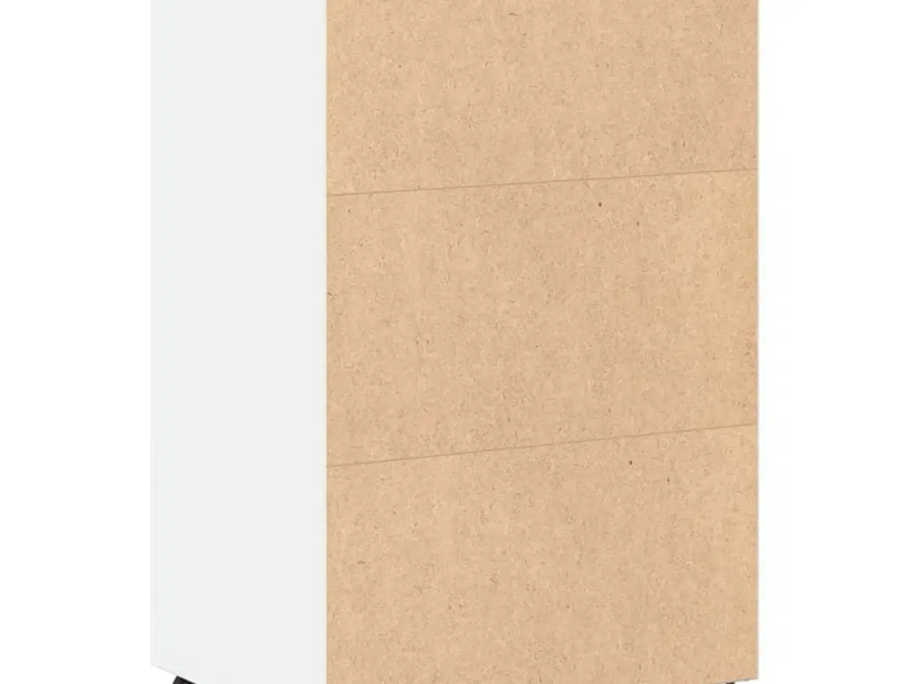 Billede 6 - Rullebord 55x40x91 cm konstrueret træ hvid