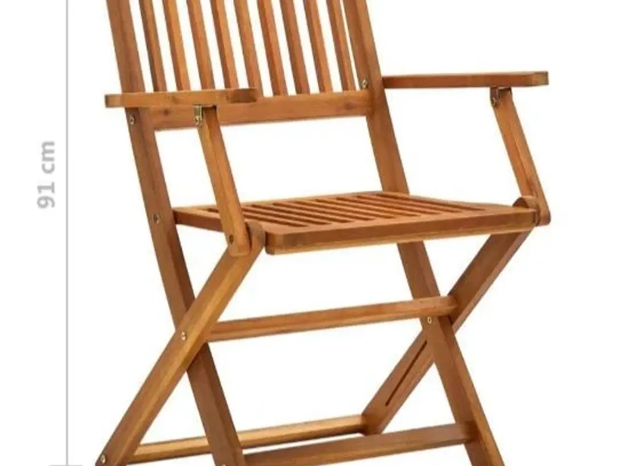 Billede 9 - Foldbare havestole 4 stk. massivt akacietræ