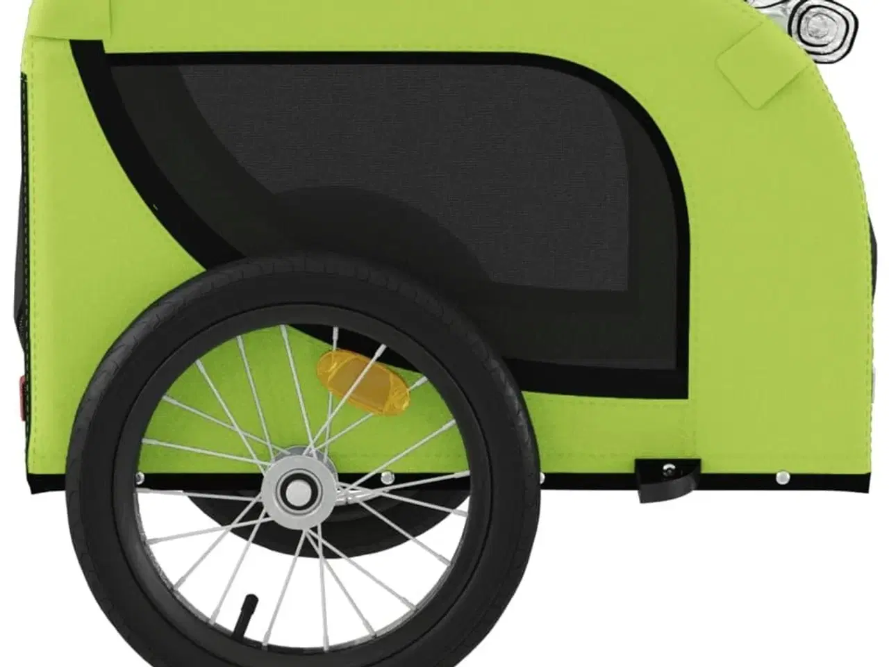 Billede 6 - Hundetrailer til cykel oxfordstof og jern grøn og sort