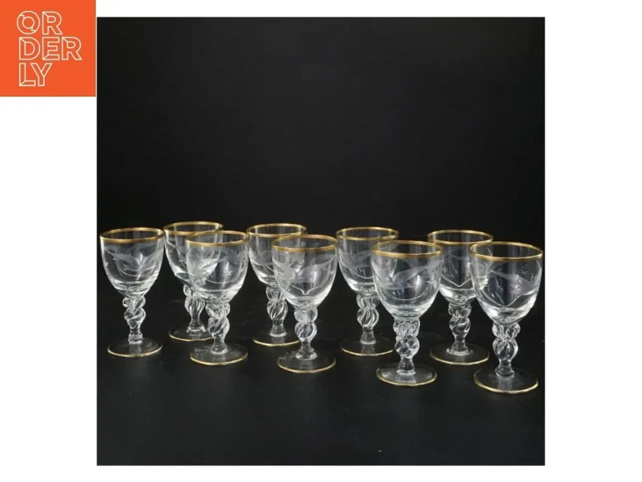 Billede 1 - Sæt med 10 snapsglas fra Lyngby Glas"måge"