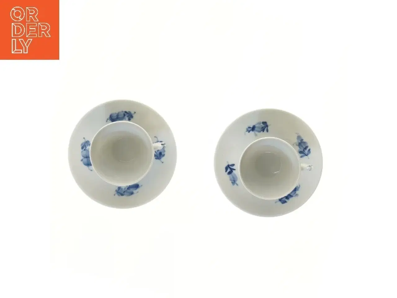 Billede 2 - 2 par kopper blå blomst fra Royal Copenhagen (str. Ø 8 & 14,5 cm)