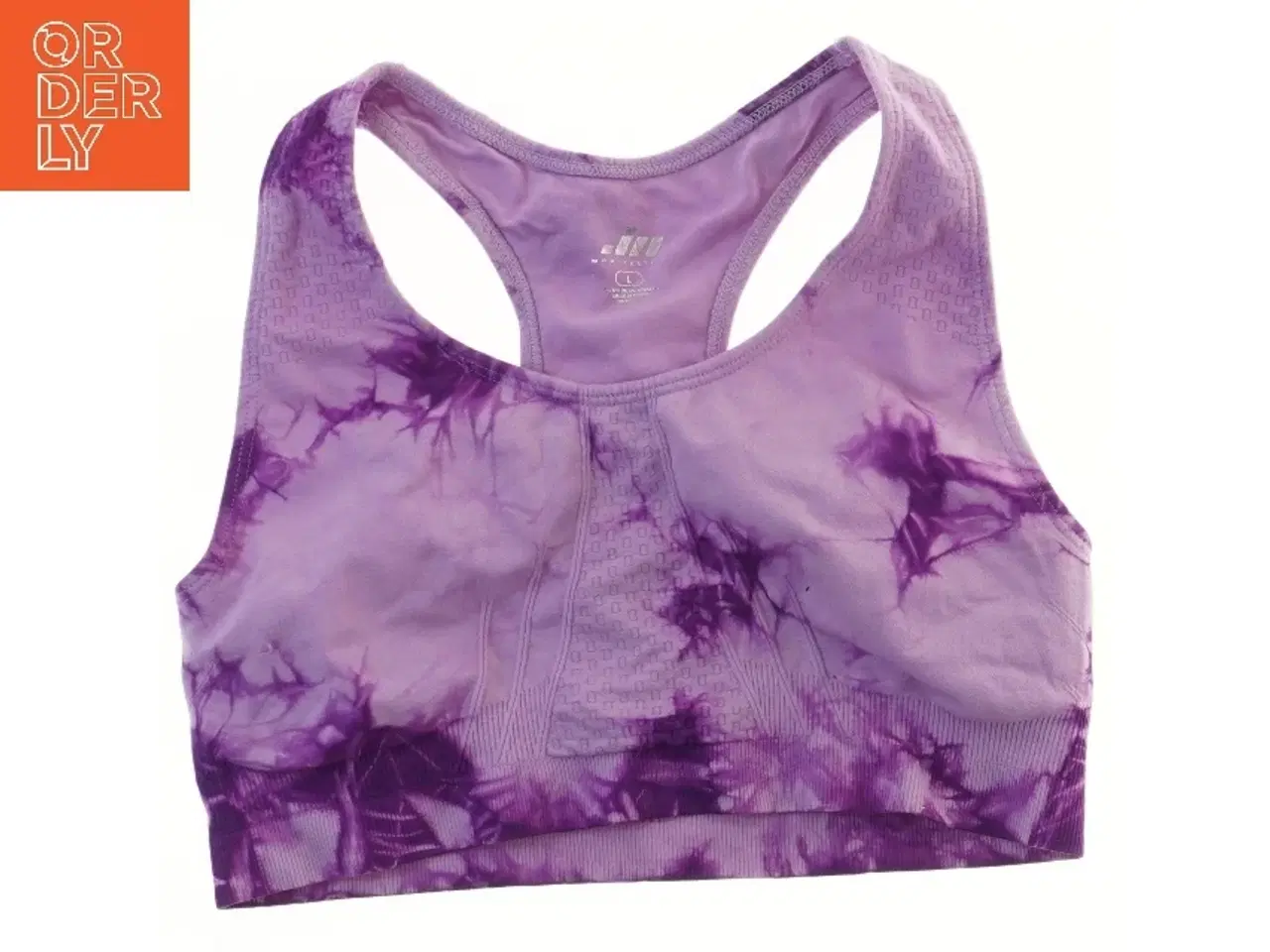 Billede 1 - Lilla sports-bh med mønster (str. L)