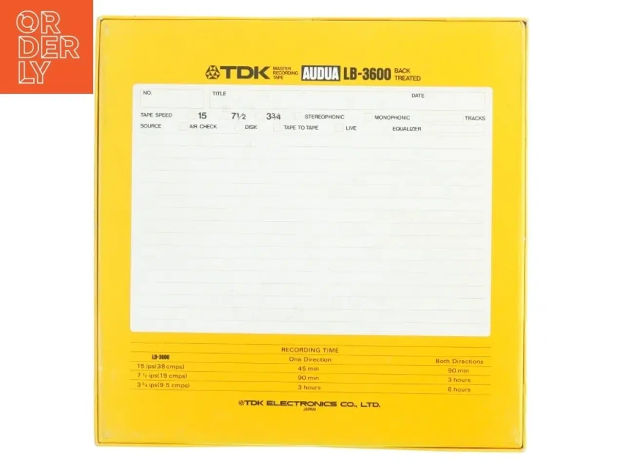 Billede 3 - TDK Audua LB-3600 Master Spolebånd fra Audua (str. 28 x 28 cm)