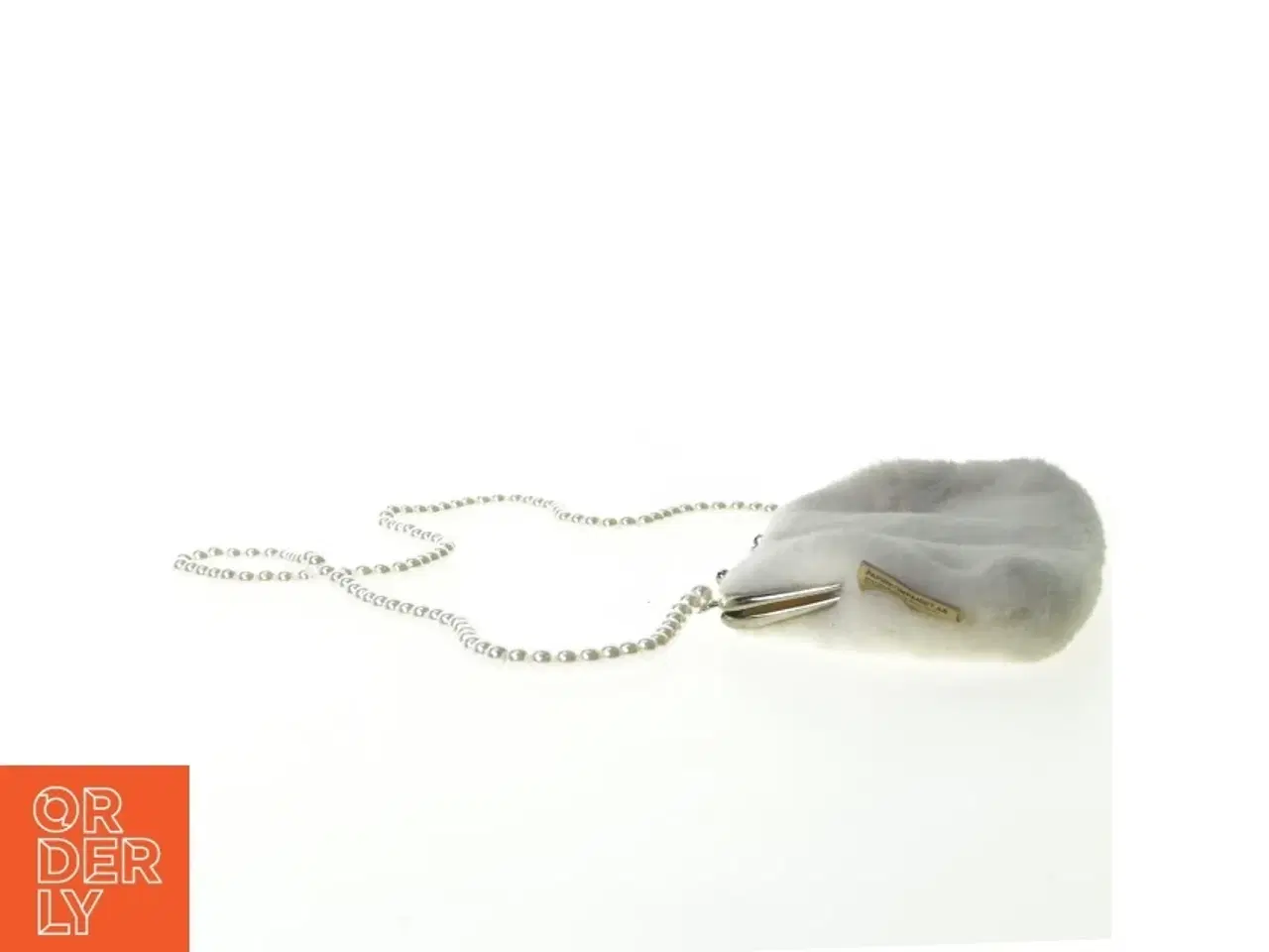 Billede 3 - Pels Dametaske med perlerem fra Tinka (str. 18 x 12 cm)