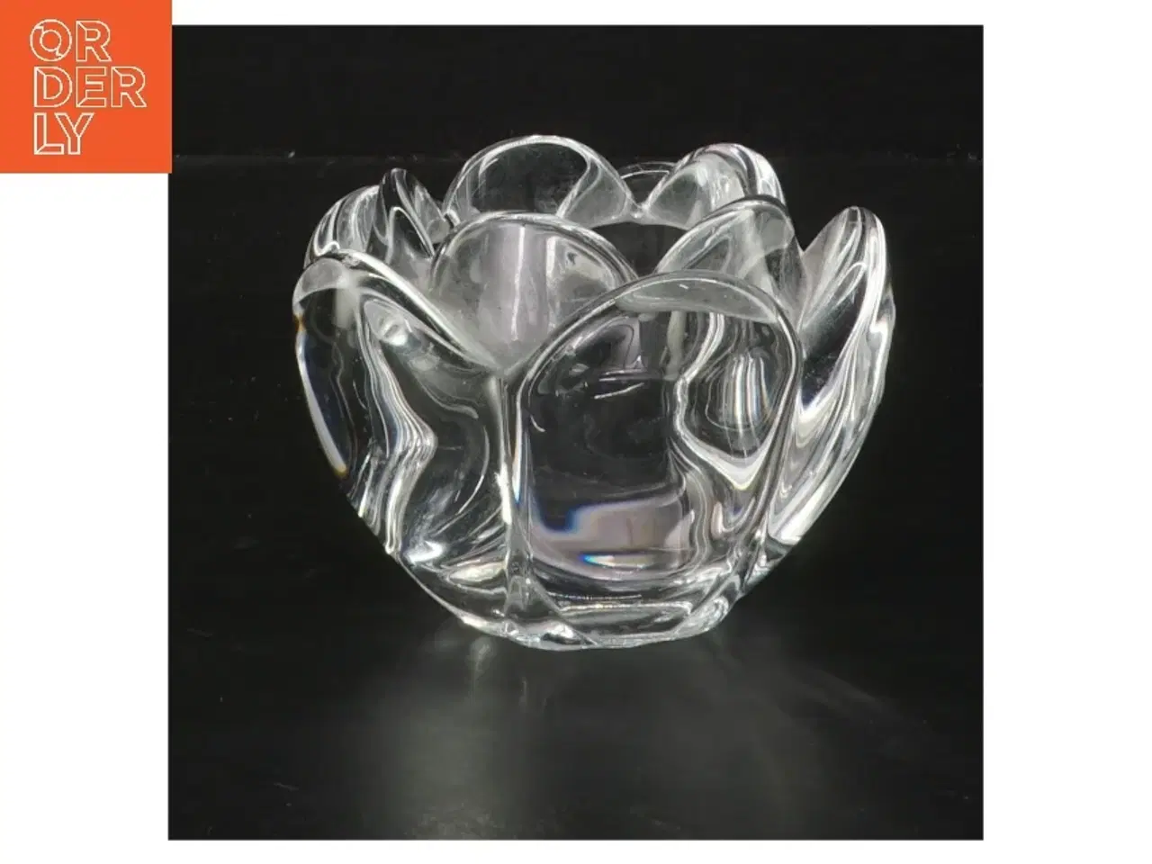 Billede 1 - Glas lysestage fra Royal Copenhagen (str. Ø 10 cm)