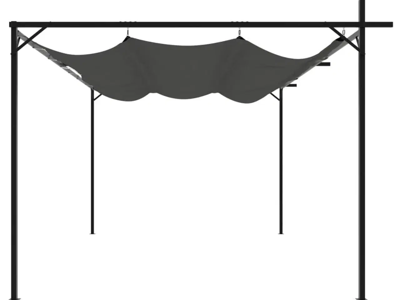 Billede 4 - Pergola med sammenrulleligt tag 395x292x230 cm antracitgrå