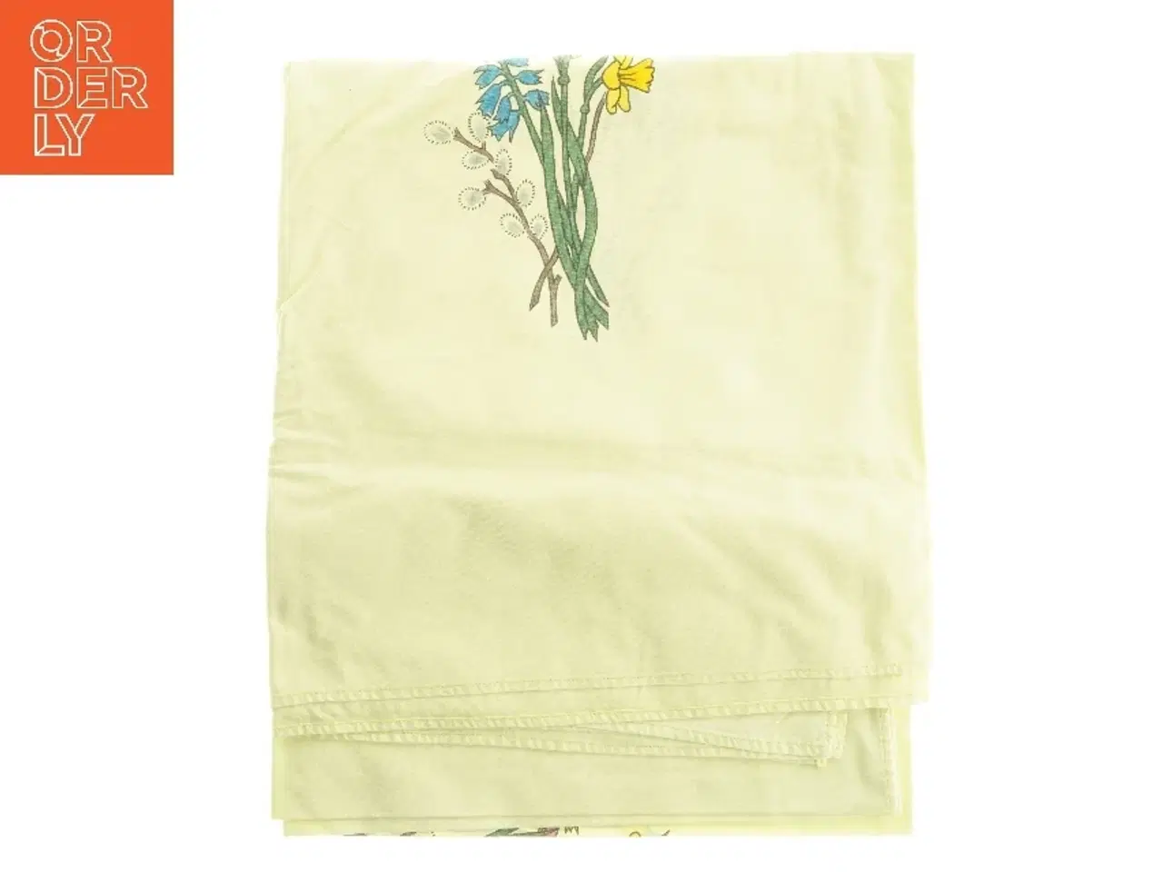 Billede 2 - Blomstret påskedug 174x152 cm (str. 174x152 cm)