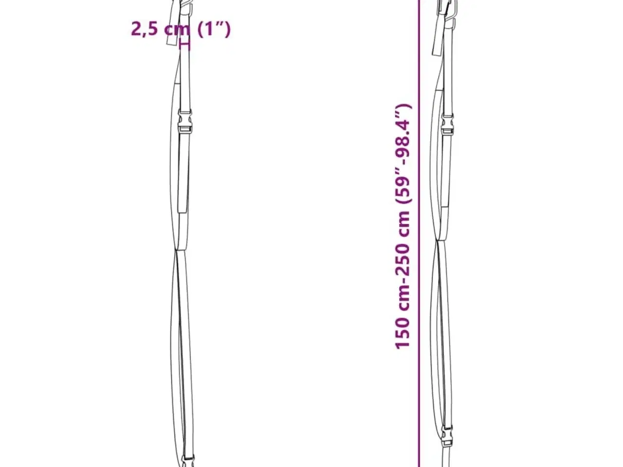 Billede 10 - Dobbelt kajakopbevaringsstropper med paddelklemmer 50 kg