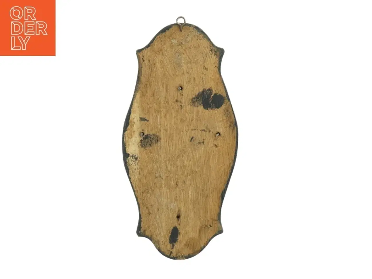 Billede 2 - Udskåret Træ væg ophæng med blomstermotiv (str. 26 cm)