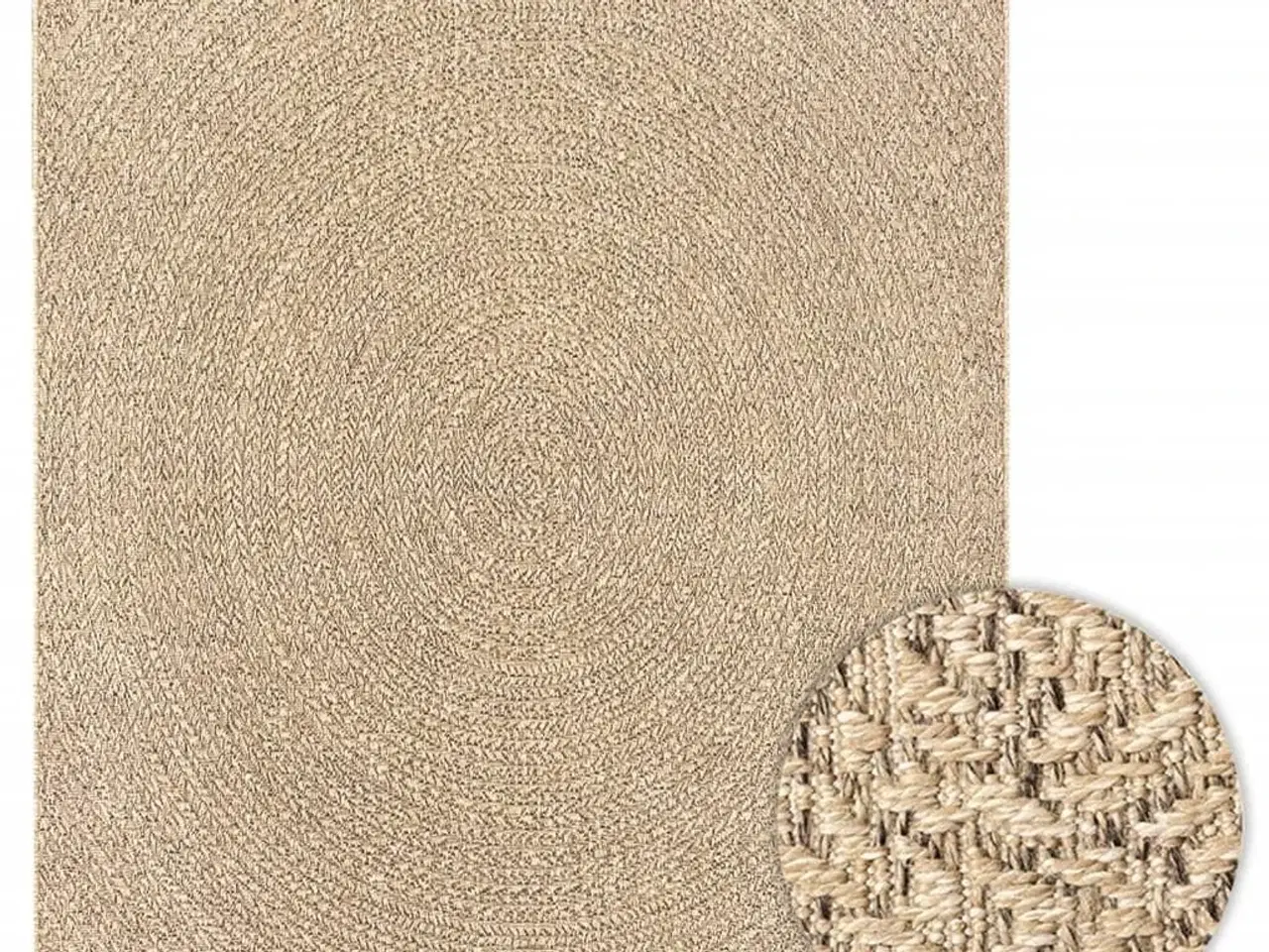 Billede 2 - Gulvtæppe ZIZUR 240x340 cm jute-look indendørs og udendørs