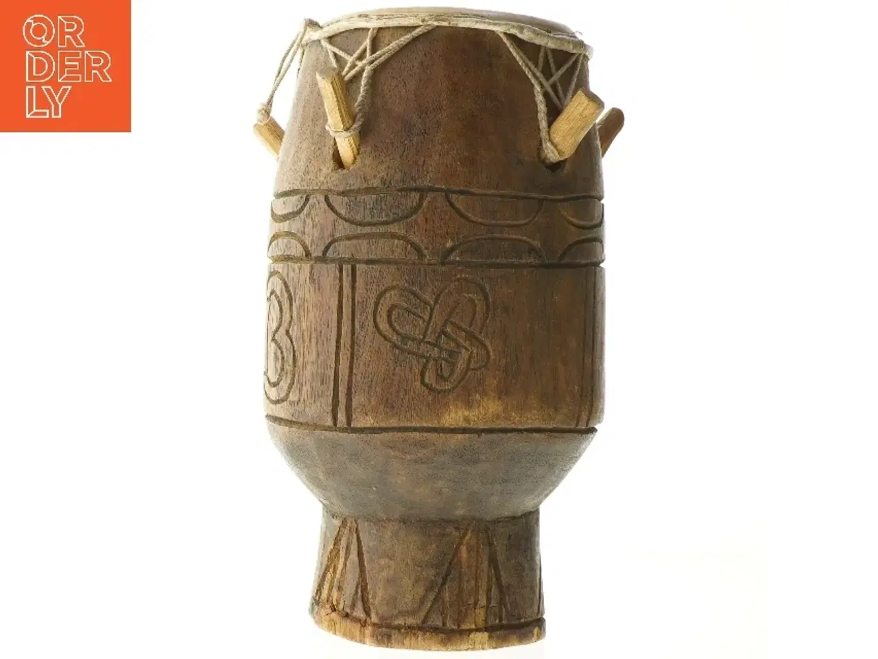 Billede 1 - Traditionel afrikansk tromme (str. 33 cm)