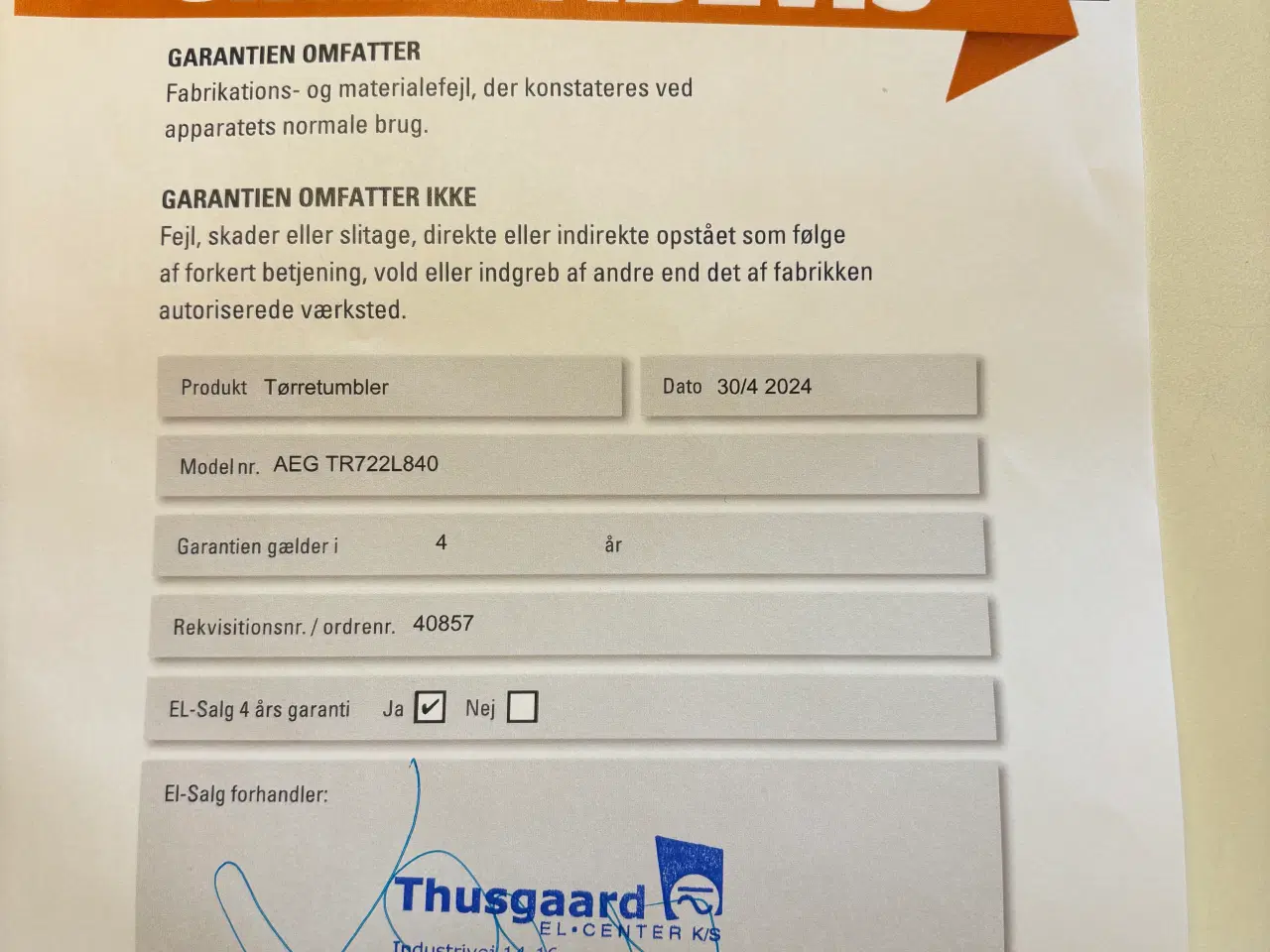 Billede 3 - AEG tørretumbler fra røg- og dyrefrit hjem