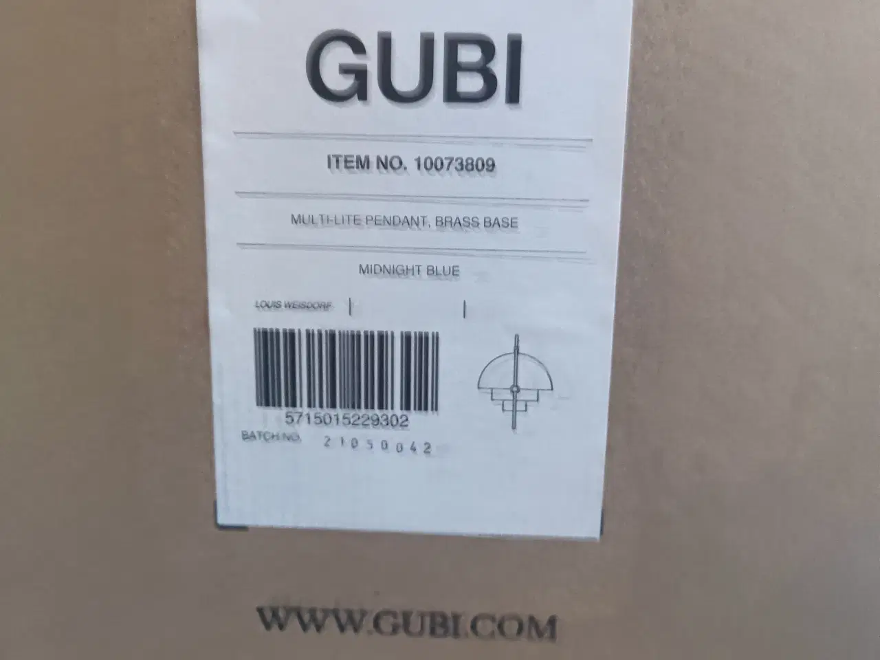 Billede 4 - GUBI Multi-Lite Pendel Stor Messing & Midnight Blu