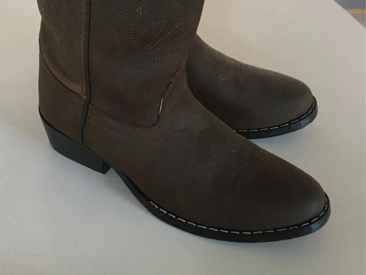 Billede 1 - Brune læderstøvler
