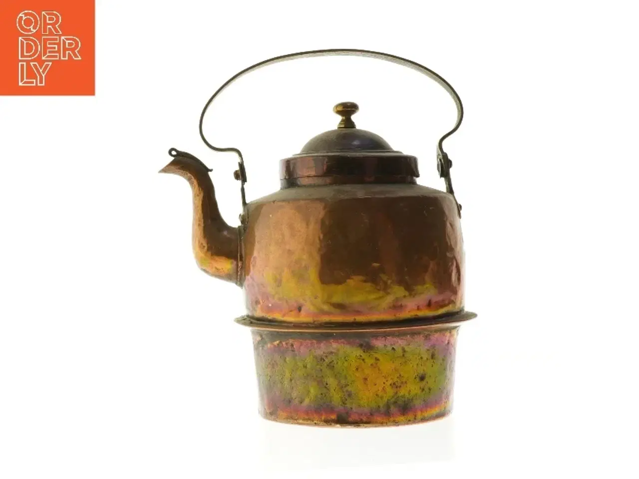 Billede 1 - Gammel kobberkedel (str. 26 x 16 cm)