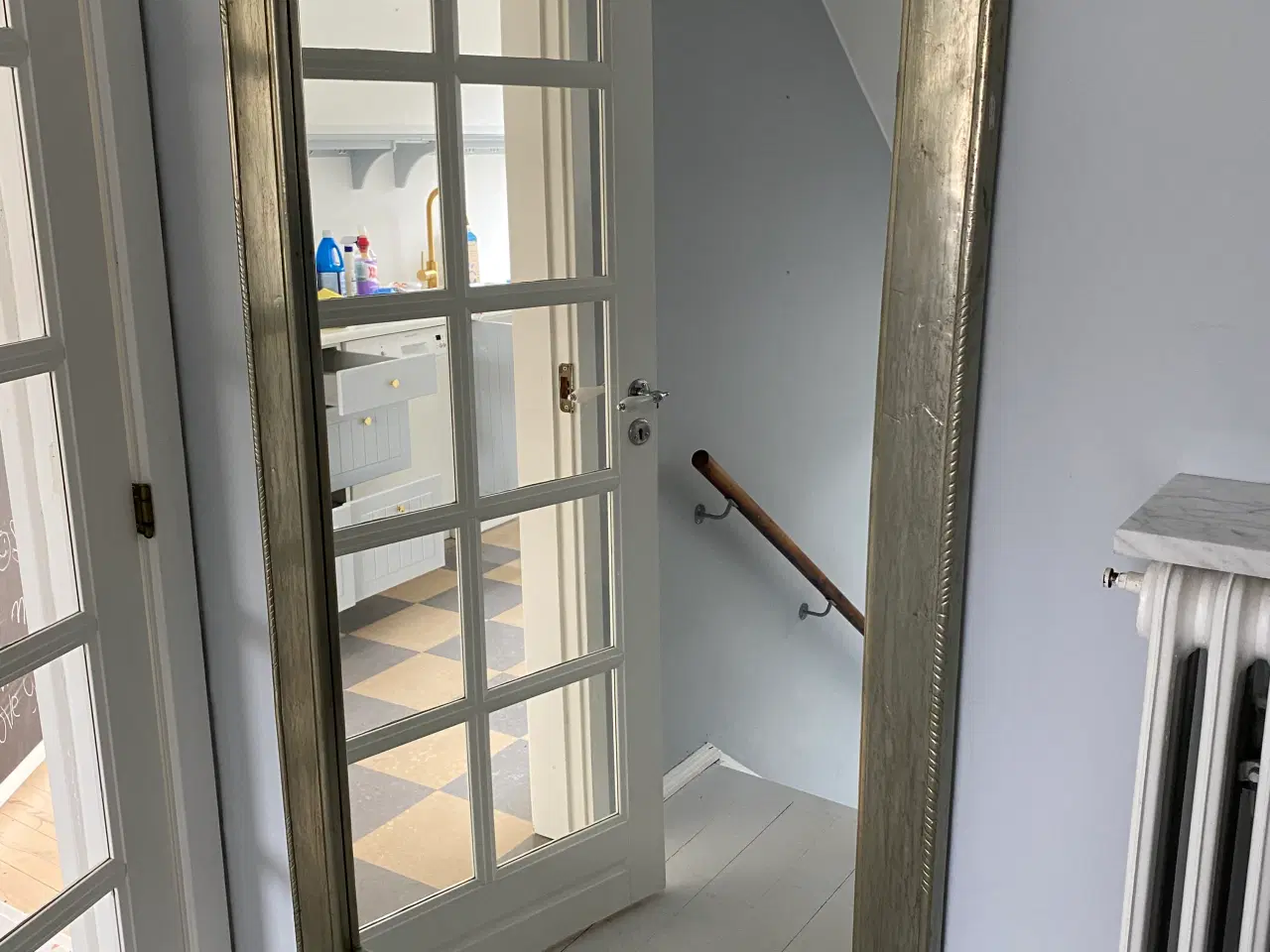 Billede 1 - Spejl med sølvramme