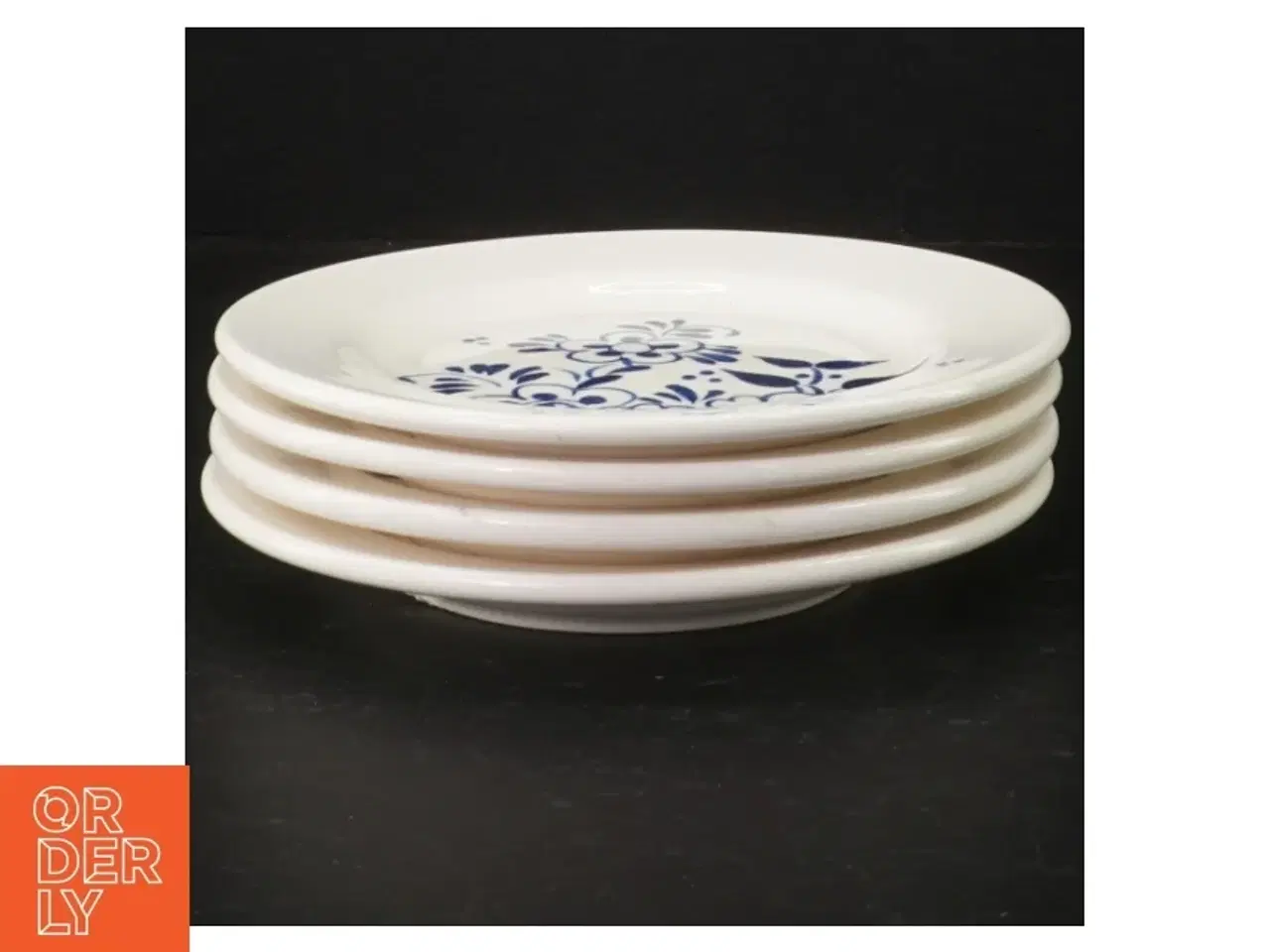 Billede 1 - Blomstermønstrede porcelænstallerkener (4 stk) fra All Dutch (str. Ø 17 cm)