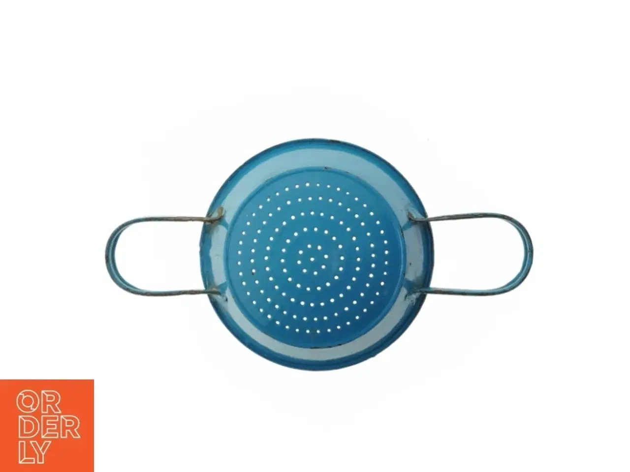 Billede 3 - Vintage blå emaljesi (str. Ø 18,5 cm)