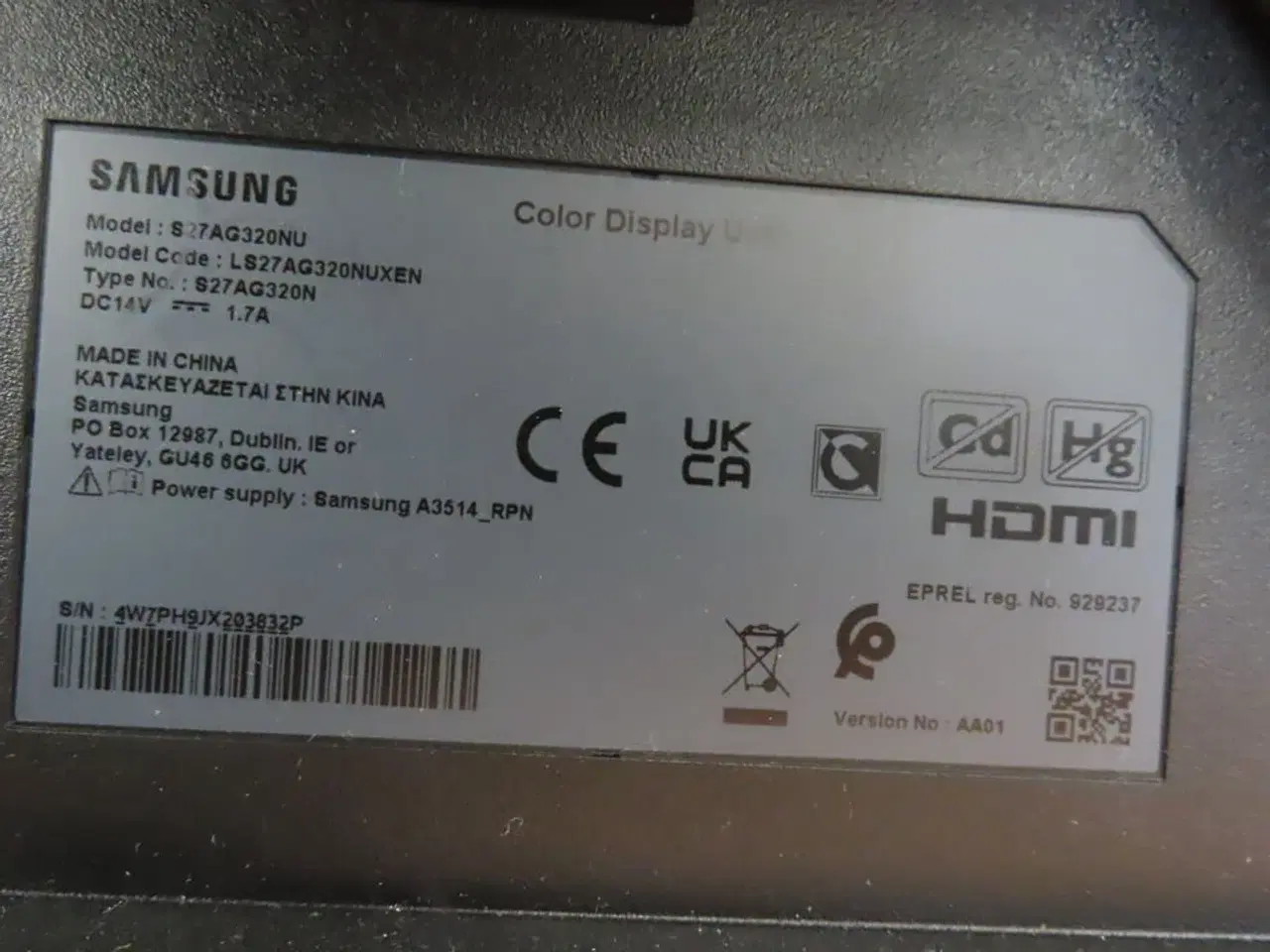 Billede 3 - 27" Computerskærm SAMSUNG S27AG320NU