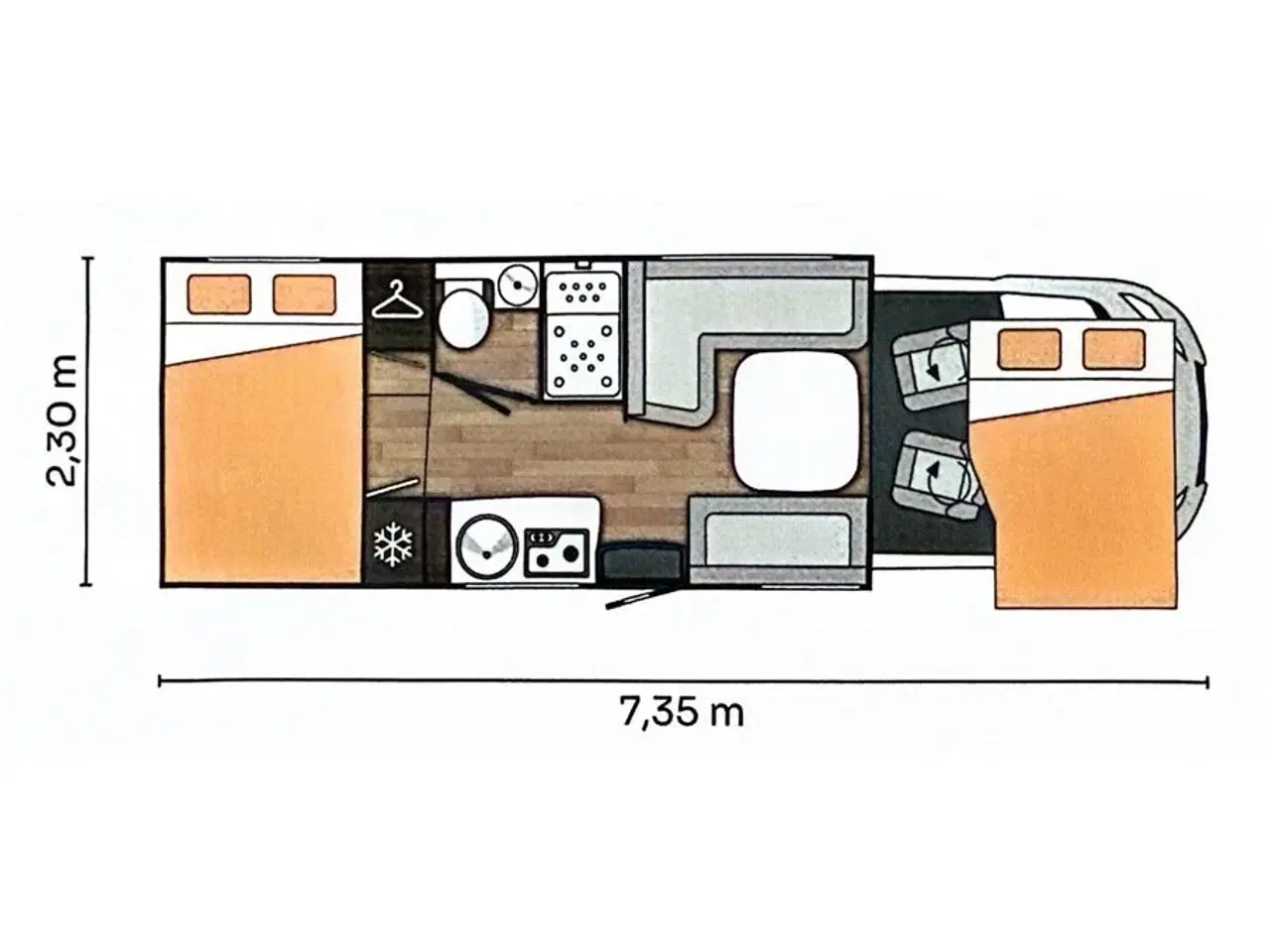 Billede 7 - 2025 - Benimar Tessoro 444   Rummelig top udstyret Camper